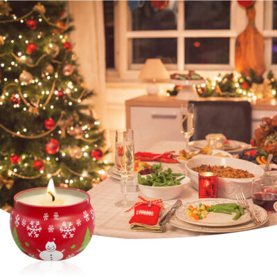 4 Piece Tin Candle Set